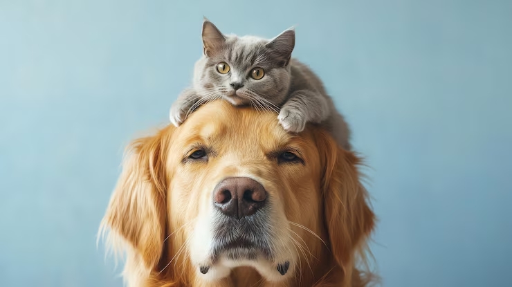 Собака и кошка вместе